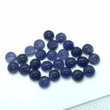 6MM Iolite smooth round cabs, natural gemstone cabochon . loose stone cabs (pack of 5 Pc )