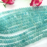 Chalcedony 8MM Faceted Roundel ,Aqua Chalcedony  Beads, AAA Quality beads . Length 14 Inch ,