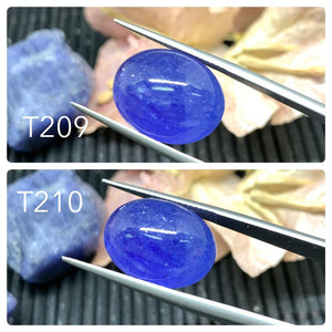 13X17 mm Tanzanite Cabochon Oval Code #T209-210 -AAA Super Quality Natural Tanzanite Cabochon