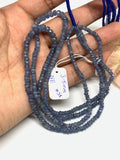 Blue Sapphire Faceted Roundel 3-5 MM Size Code #S1 Length 16 Inch- AA Quality - Burma sapphire . Natural Blue sapphire