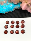 Garnet Round Faceted 7 mm size Code #G26 Pack of 4 Pcs  -Garnet Cut Stone -Natural Garnet Loose Stone - AAA Quality Stones