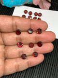 Garnet Round Faceted 7 mm size Code #G26 Pack of 4 Pcs  -Garnet Cut Stone -Natural Garnet Loose Stone - AAA Quality Stones