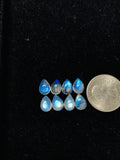 7x10 mm Moonstone Pear Cabochon Pack of 8 Pcs Code #MM12 AAAA Quality -Rainbow Moonstone Cabochon-Natural Untreated