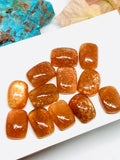 Sunstone Cabochon 10x14mm - Sunstone Rectangle Cabochon - Natural Sunstone Cabs Good Quality cabs ( Pack of 2 pc )