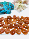 Sunstone Cabochon 13x18 mm Code #SN8 Sunstone Pear Cabochon Natural Sunstone Cabs AAA Quality cabs ( Pack of 2 pc )