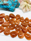 Sunstone Cabochon 13x18 mm Code #SN8 Sunstone Pear Cabochon Natural Sunstone Cabs AAA Quality cabs ( Pack of 2 pc )