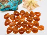 Sunstone Cabochon 13x18 mm Code #SN8 Sunstone Pear Cabochon Natural Sunstone Cabs AAA Quality cabs ( Pack of 2 pc )