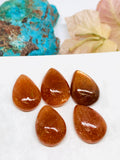 Sunstone Cabochon 13x18 mm Code #SN10 Sunstone Pear Cabochon Natural Sunstone Cabs AAA Quality cabs ( Pack of 5 pc )