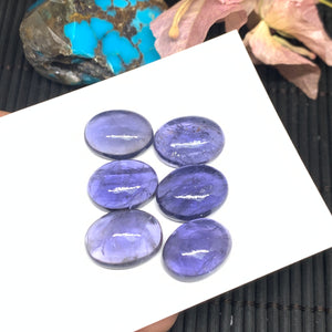 Iolite Oval Cabochon 12x16 mm size Code #i24- AA Quality  Natural Iolite Cabs  (Pack of 1 Piece )