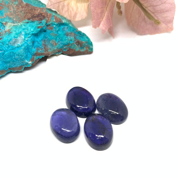 Iolite Cabochon 11x15 mm size Code #i64  Blue Color - AA Quality- Iolite Oval Cabochon- Natural Iolite Cabs( Pack of 1 Piece)