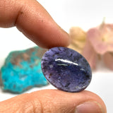 Iolite Cabochon 22x17 mm Big size Code #i65 Weight 19.4 cts - AA Quality- Iolite Oval Cabochon- Natural Iolite Cabs( Pack of 1 Piece)