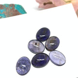 6 Pcs Iolite Cabochon 9x11 mm size Code #i74 - A Quality- Iolite Oval Cabochon- Natural Iolite Cabs( Pack of 6 Piece)