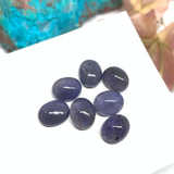 7 Pcs Iolite Cabochon 8X10 mm size (Code #i77) Weight 19.5 cts - A Quality- Iolite Oval Cabochon- Natural Iolite Cabs( Pack of 7 Piece)