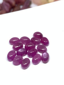 Pink Sapphire Oval Cabochon 4x6 mm Size AAA Quality Sapphire cabs • Natural Pink Sapphire • Sapphire Cabochon (Pack of 5 Pcs)