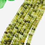 Grossular Garnet 8MM faceted Roundel ,AAA Quality Round beads , Length of strand is 14" ,Natural Gemstone from Madagascar, big hole 1.00 MM