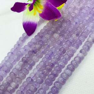 Lavender Amethyst 7MM  Roundel Beads, -light Purple Color Beads- Good Quality Length 15.5 Inch .
