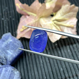 Tanzanite Cabochon Rectangle Code #T240- 243 -AAA Quality Natural Tanzanite Cabochon- 16x12mm / 10x13mm/ 10x13mm/ 9x12mm sizes