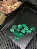 Emerald Rose Cut Polki 6.5-8 x 8-9 mm size Code #EM2 - Pack of 4 Pieces  Emerald Faceted Polki- Emerald Faceted Cabs -  Origin Zambia