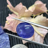 13x16 mm Tanzanite Oval Cabochon Code #T286 - Weight 14.80 cts approx. AAA Quality Natural Tanzanite Cabochon-Tanzanite Loose Stone