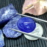 17x14 mm Tanzanite Oval Cabochon Code #T291 - Weight 19 cts  AAA Quality Natural Tanzanite Cabochon-Tanzanite Loose Stone