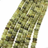 Grossular Garnet 8MM faceted Roundel ,AAA Quality Round beads , Length of strand is 14" ,Natural Gemstone from Madagascar, big hole 1.00 MM