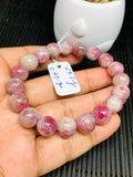 Pink Tourmaline Bracelet 10-10.5 mm Code #T9 Weight 29.7 gm- AA Quality  Natural Tourmaline Length 7.5" - Tourmaline Beaded Bracelet