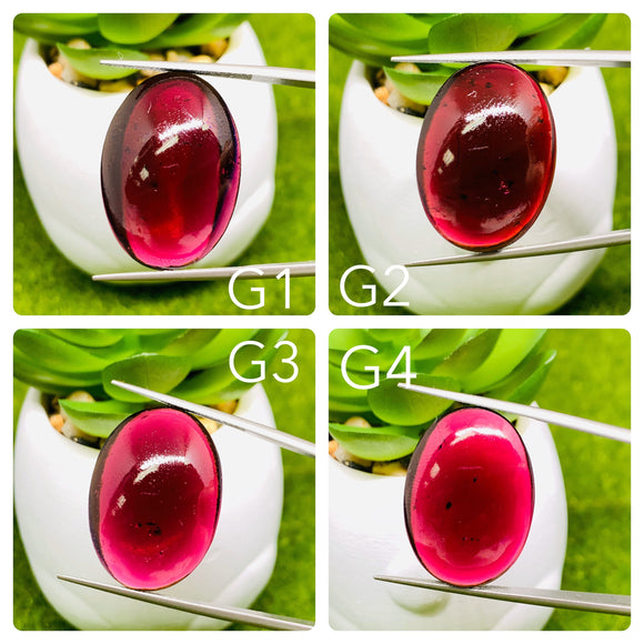 Garnet Cabochon Oval 25x18mm size -Code G1- G4 - Big Garnet Cabs - AAA Quality  - Garnet Oval Cabs - Garnet Loose Stone
