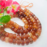 Carnelian 10MM  heishi Beads, Orange agate  AA Quality, Gemstone beads .length 15.5”