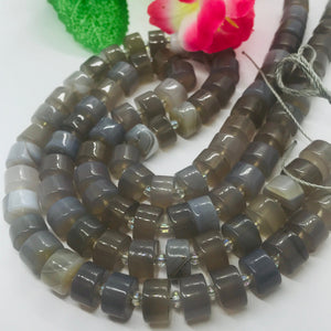 Gray Moonstone 10MM  heishi Beads,  AA Quality, Gemstone beads .length 15.5”