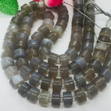 Gray Moonstone 10MM  heishi Beads,  AA Quality, Gemstone beads .length 15.5”
