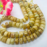 Yellow sapphire 12MM  heishi Beads,  AA Quality, Gemstone beads .length 15.5”