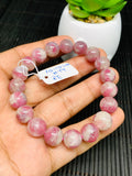 Pink Tourmaline Bracelet 10-10.5 mm Code #T9 Weight 29.7 gm- AA Quality  Natural Tourmaline Length 7.5" - Tourmaline Beaded Bracelet