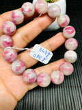 Pink Tourmaline Bracelet 14 mm Code #T13 Weight 66.8 gm- AA Quality  Natural Tourmaline Length 7.5" - Tourmaline Beaded Bracelet