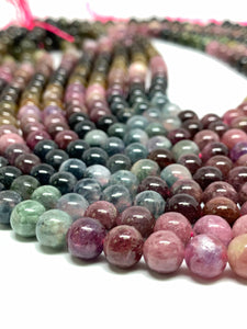 Tourmaline Round beads 8mm size - 20 cm  Fine quality beads- Origin Mozambique -Perfect Round beads