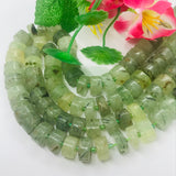 Prehnite 12MM  heishi Beads,  AA Quality, Gemstone beads .length 15.5”