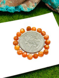 Sunstone Round Cabochon 5 mm -Pack of 6 Pieces  -AAA Quality -Natural Sunstone Cabs- Sunstone Round Cabs