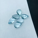 Aquamarine Pear 8X11-12 MMCabs, Aquamarine cabochon Pack of 1 Pcs Good Quality cabs- Blue Aquamarine