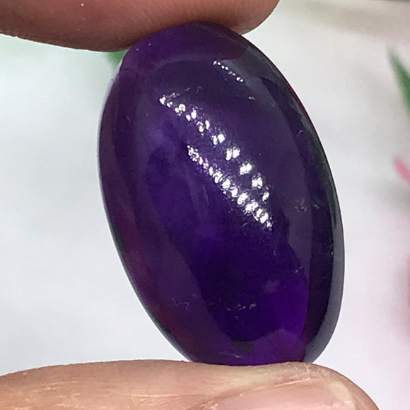 Amethyst Oval 25X15MM Cabs , Pack of 1 Pcs- African Amethyst Cabs , Loose stone , Gemstone cabochon. Purple Amethyst