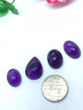 Amethyst Oval and Pear Cabs , Pack of 1 Pcs- African Amethyst Cabs , Loose stone , Gemstone cabochon. Purple Amethyst