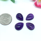 Amethyst Pear 13X18MM Cabs , Pack of 1 Pcs- African Amethyst Cabs , Loose stone , Gemstone cabochon. Purple Amethyst