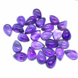 Amethyst Pear Cabs - African Amethyst Cabs , Loose stone , Gemstone cabochon. Purple Amethyst, Size 7X9,8X10,9X11 ,6X9