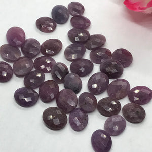 Pink Sapphire Faceted Oval 9X11MM Size, Sapphire faceted thin oval shape•  (Pack of 8Pcs)