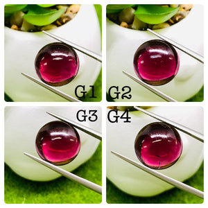 Garnet Round Cabochon  14 mm Size - Code G1 - G4 -AAAA Quality - Garnet Round Cabs - Garnet Stones