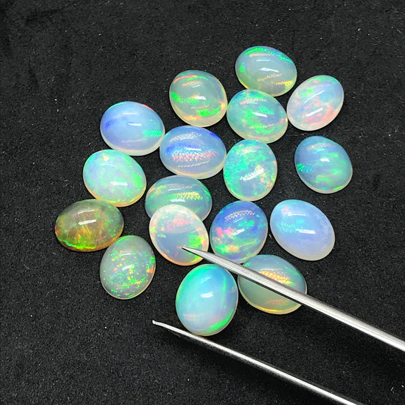 Ethiopian Opal 9X11 mm size Cabs Pack of 1 Pieces -Code EO#18- AAA Quality (AAA Grade) Opal Cabochon - Ethiopian Opal Oval Cabochon