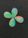 Ethiopian Opal Pear 8X5mm  size Cabs Pack of 4 Pieces -Code EO#11- AAA Quality (AAA Grade) Opal Cabochon - Ethiopian Opal Pear Cabochon