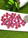 Garnet Rose Cut 6 mm Size - Pack of 10 Pcs  Garnet Faceted Polki -  AAA Quality- Best for Jewelry making- One Side Cutting