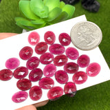 Garnet Rose Cut  9x11 mm Size - Pack of 6 Pcs  Garnet Faceted Polki -  AAA Quality- Best for Jewelry making- One Side Cutting