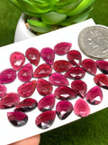 Garnet Rose Cut 8x12 mm Size - Pack of 6 Pcs  Garnet Faceted Polki -  AAA Quality- Best for Jewelry making- One Side Cuttingx9