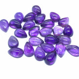 Amethyst Pear 7X10MM Cabs , Pack of 6 Pcs- African Amethyst Cabs , Loose stone , Gemstone cabochon. Purple Amethyst