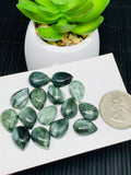 Seraphinite Cabochon 10X14 mm Pack of 3 Pieces -  Natural gemstone cabochon- Natural Seraphinite Cabs